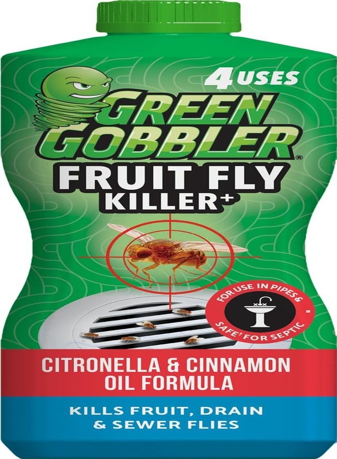 Green Gobbler Fruit Fly Killer+ - Kills Fruit Flies, Drain Flies & Sewer Flies, Gel Treatment for Use in Sinks & Pipes - Safe for Septic Systems, 32oz - Image 1