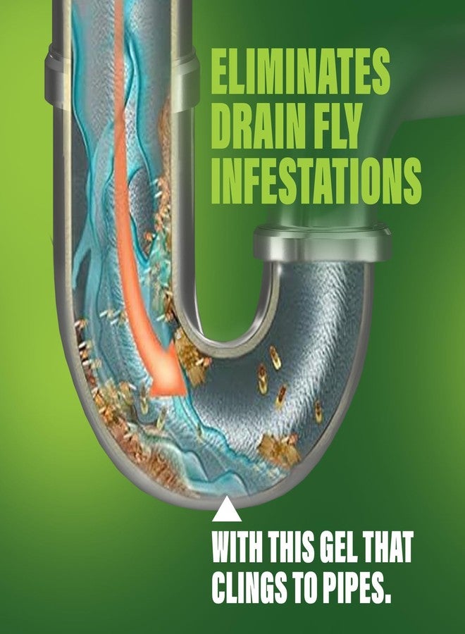 Green Gobbler Fruit Fly Killer+ - Kills Fruit Flies, Drain Flies & Sewer Flies, Gel Treatment for Use in Sinks & Pipes - Safe for Septic Systems, 32oz - Image 3