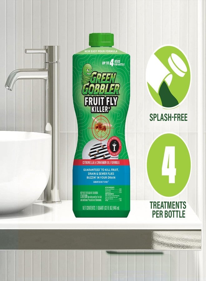 Green Gobbler Fruit Fly Killer+ - Kills Fruit Flies, Drain Flies & Sewer Flies, Gel Treatment for Use in Sinks & Pipes - Safe for Septic Systems, 32oz - Image 4