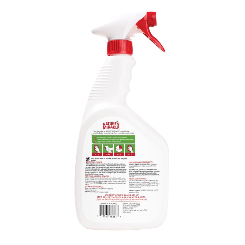 Nature's Miracle Natureâ€™s Miracle Urine Destroyer Plus Cat, 32 Ounces, Enzymatic Formula, Ready-to-Use - Image 2