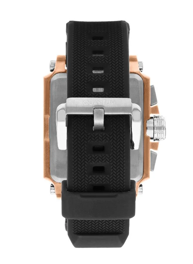 Quantum Men's Silicone Date&Dual Time Watch HNG969.850 - 41.5 mm