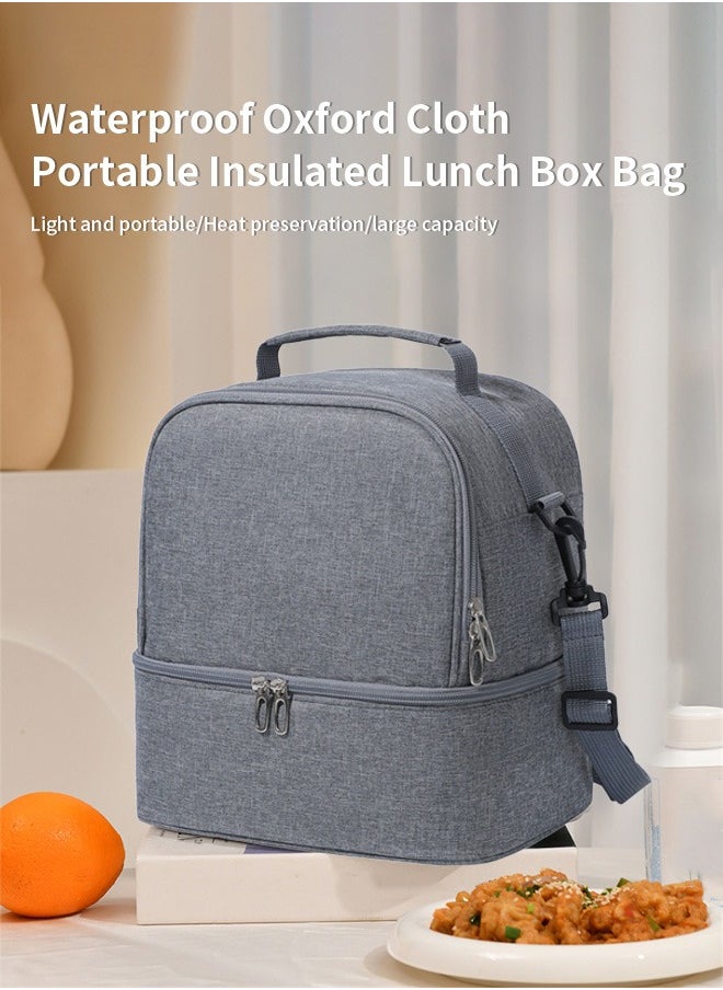 Soft Touch Breast Pump Bag Insulated Lunch Bag Reusable Leakproof Lunch Cooler Bag Thermal Lunch Box Bag for Picnic and Outdoor Activities  - Image 2
