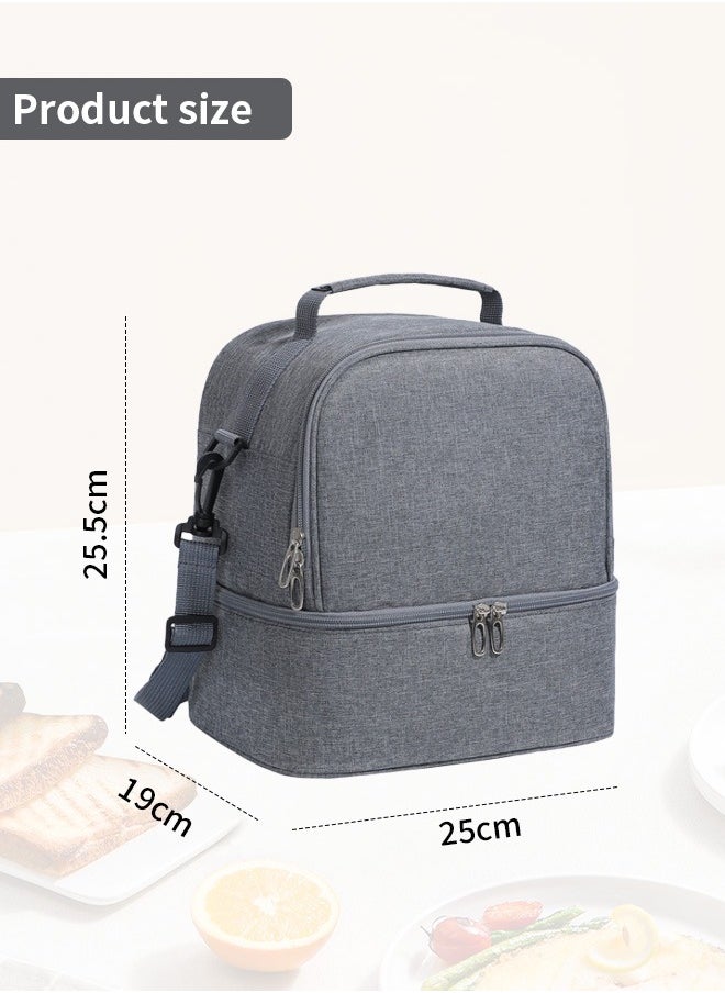 Soft Touch Breast Pump Bag Insulated Lunch Bag Reusable Leakproof Lunch Cooler Bag Thermal Lunch Box Bag for Picnic and Outdoor Activities  - Image 4