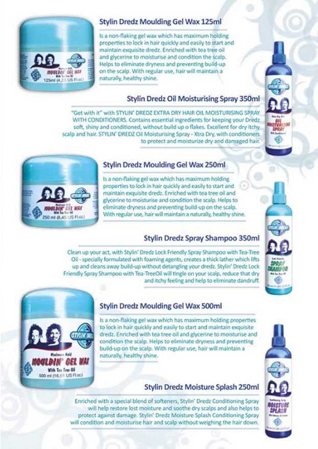 Stylin Dredz Extra Dry Hair Oil Moisturising Spray w Conditioners 350ml Pack of 1 - Image 4