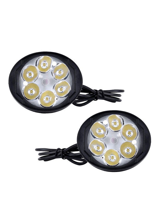 NIBEMINENT 2PCs 6 LED Motorcycle Spot Fog Light Headlight 12 to 80V Waterproof Front Head Lamp  - Image 4