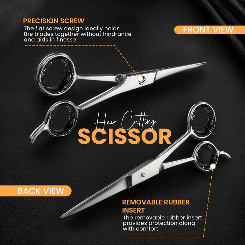 Utopia Care Hair Cutting and Professional Hairdressing Scissors 6.5 Inch, Premium Stainless Steel Shears with Smooth Razor and Sharp Edge Blades for Salons, Men, Women and Kids, Silver - Image 2