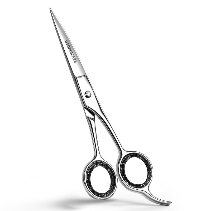 Utopia Care Hair Cutting and Professional Hairdressing Scissors 6.5 Inch, Premium Stainless Steel Shears with Smooth Razor and Sharp Edge Blades for Salons, Men, Women and Kids, Silver - Image 1