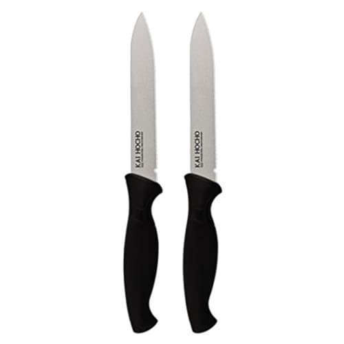 Kai Stainless Steel Kitchen Knife, 2 Pieces, Black - Image 1