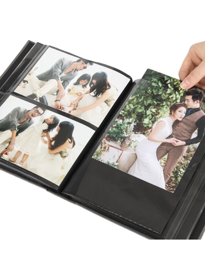 Ncl Zhonglin Pocket Fabric Photo Album, 160 Sheets 6-Inch/80 Sheets 7-Inch Mixed, Small Capacity Photo Collection/Family Photo Book, Gray, Nbpk-Kg160 - Image 3