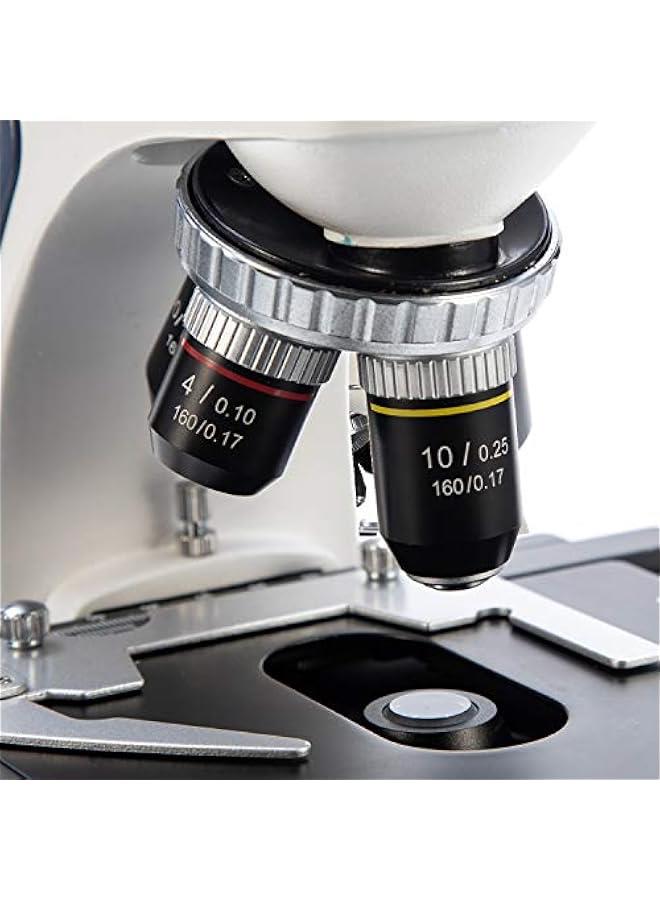 Arabest Swift SW380T 40X-2500X Magnification, Siedentopf Head, Research-Grade Trinocular Microscope Compound Lab with Wide-Field 10X/25X Eyepieces, Mechanical Stage, Ultra-Precise Focusing, Camera-Compatible  - Image 4