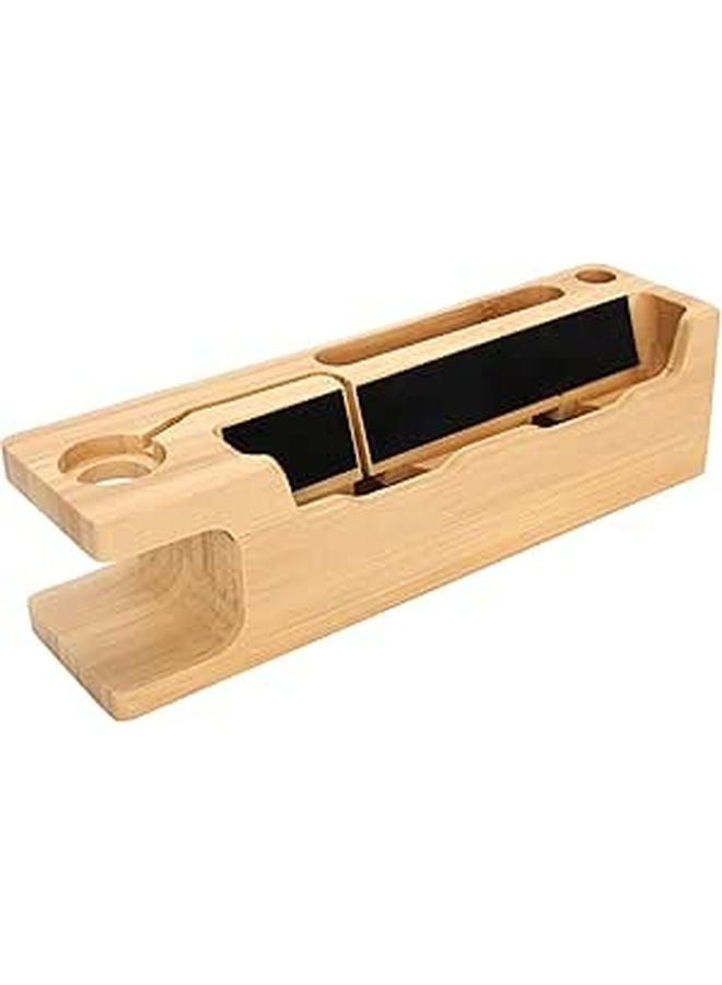 Bamboo Charging Station For Multiple Devices With Cable Management - Image 1
