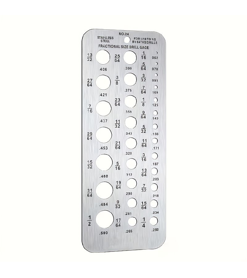 White 29 Hole Drill Gauge for Precision Woodworking Machining - Image 1