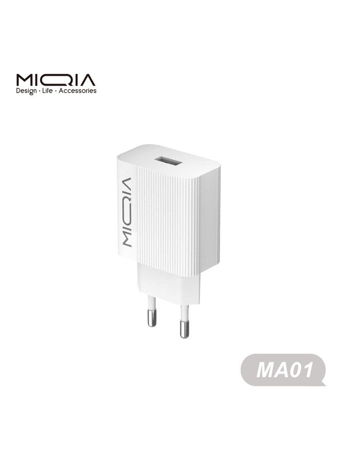 ميقيا شاحن سريع Miqia MA01 مع كابل من النوع C باللون الأبيض - Image 3