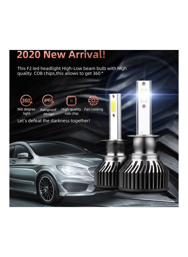 NIBEMINENT 2-Piece Car LED Headlight Bulbs - Image 2