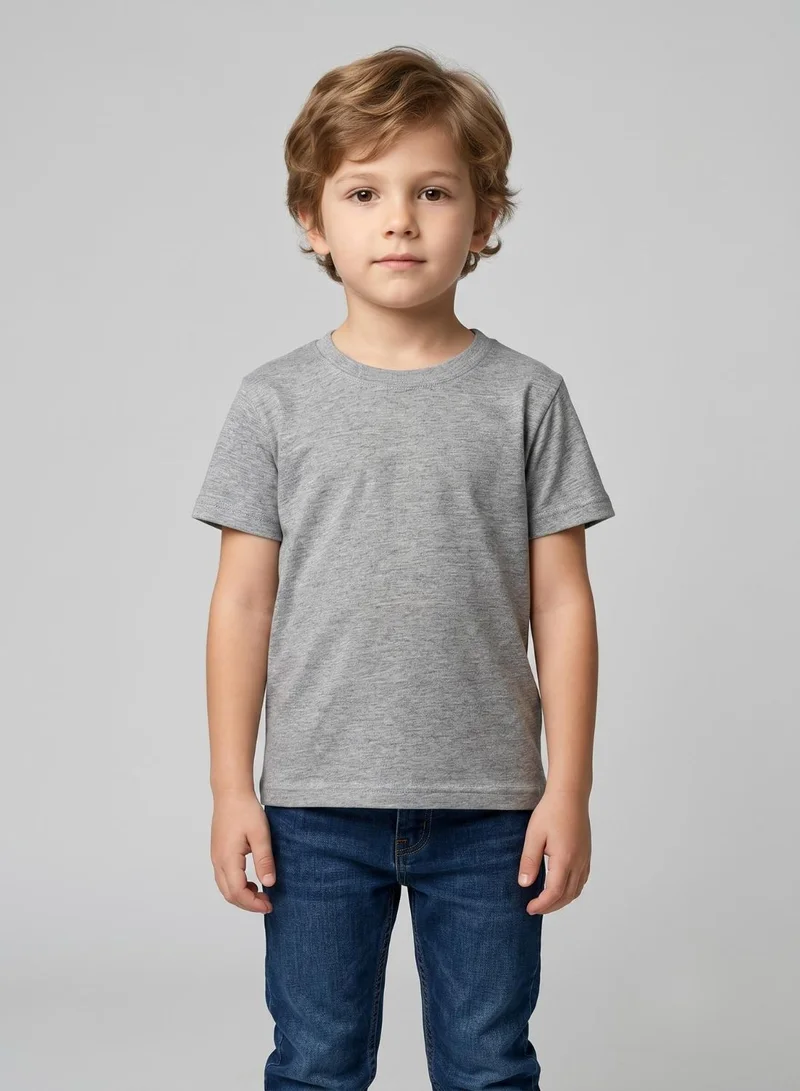Babyqlo Solid Grey tee for boys and girls
