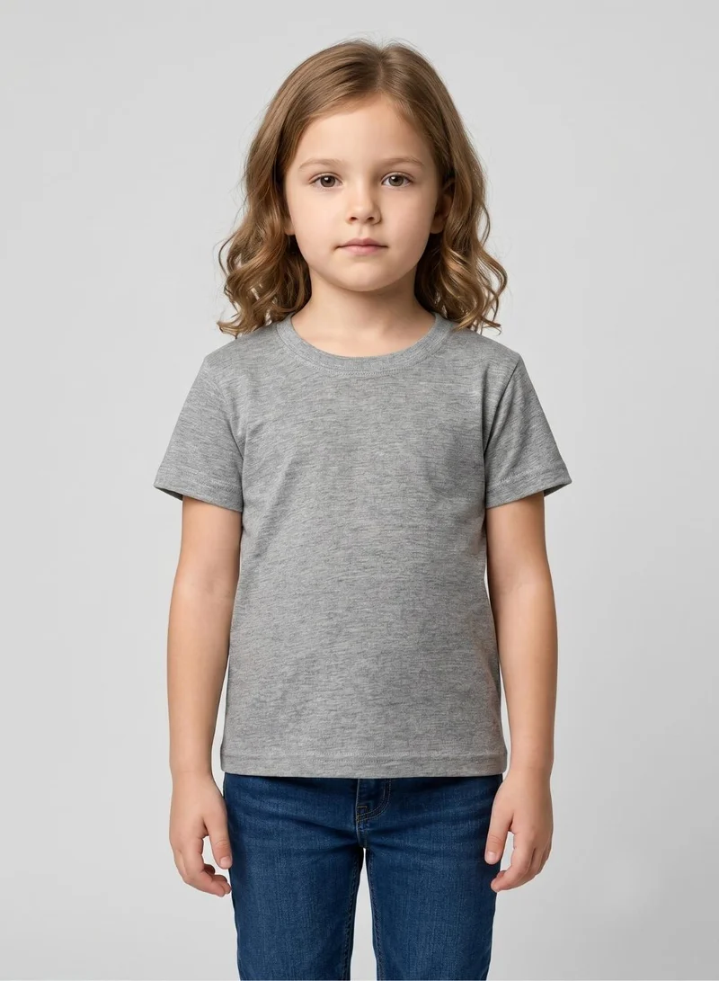 Babyqlo Solid Grey tee for boys and girls
