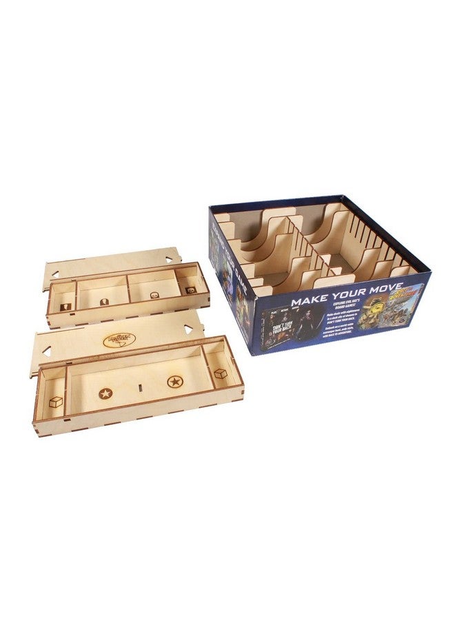 The Broken Token Game Organizer Compatible with The Dresden Files CCG - Wooden Game Organizing Box with Multiple Trays and Dividers - Image 5