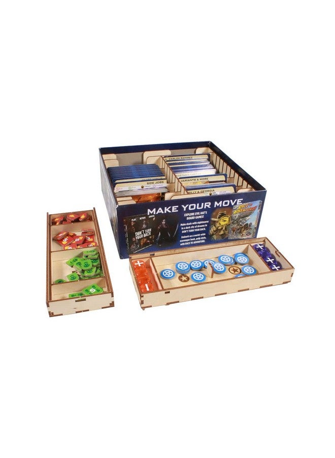 The Broken Token Game Organizer Compatible with The Dresden Files CCG - Wooden Game Organizing Box with Multiple Trays and Dividers - Image 1