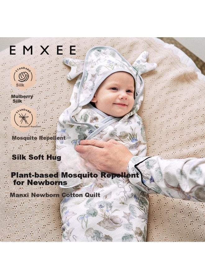 Emxee Baby Swaddle Blanket All Seasons Wrap Newborn Infant Baby Towel Spring Autumn Ocean Adventure 90*90Cm - Image 1
