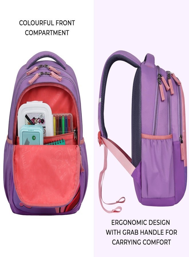 Gear Unicorn 15"/20L Small Water Resistant School Bag/Casual 3 Compartment Backpack/Daypack/Travel 3 Compartment Backpack/Kids Bag for Boys/Girls (Pink-Purple) - Image 4