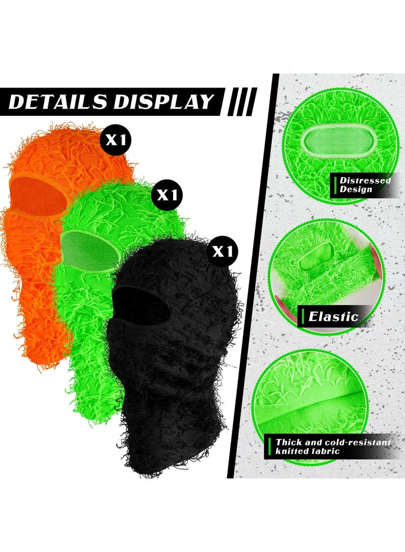 Balaclava Ski Mask, Full Face Mask, Windproof Face Cover Sun UV Protection, Thermal Windproof Winter Scarf, Men Women Outdoor Sport Cycling Cap 3PCS - Image 3