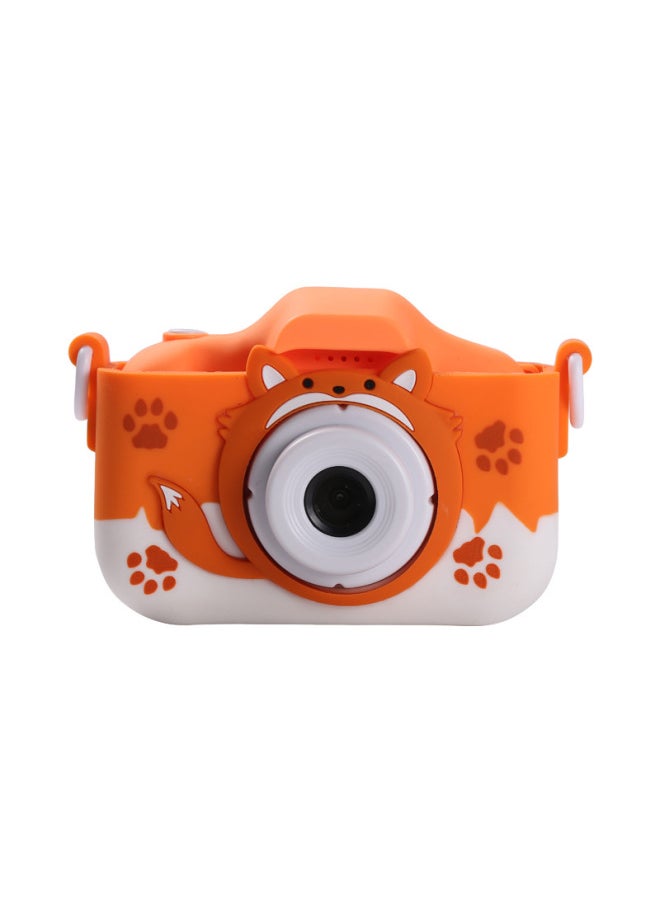 Children's Digital Small SLR Camera Front And Back HD Double-camera Cartoon Mini Camera-Color:X5S Fox Orange  - Image 1