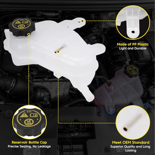 YEHERIT 603-386 Front Engine Coolant Reservoir Recovery Tank with Cap Compatible with Chevrolet Chevy Sonic 1.4L 1.6L 1.8L 2012-2020 Replace for GM3014167 95048411 13502353 42609220 - Image 4