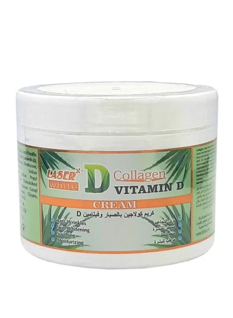laser white Collagen, Aloe Vera & Vitamin D Whitening & Anti-Aging Face Cream 113g
