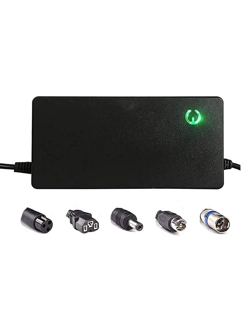 54.6V 2A Electric Scooter Charger – 48V Lithium Battery Charger, Universal Hoverboard Charger with LED Indicator, for 2-Wheel Self Balancing Hoverboard, Drifting Board & Electric Bicycle
