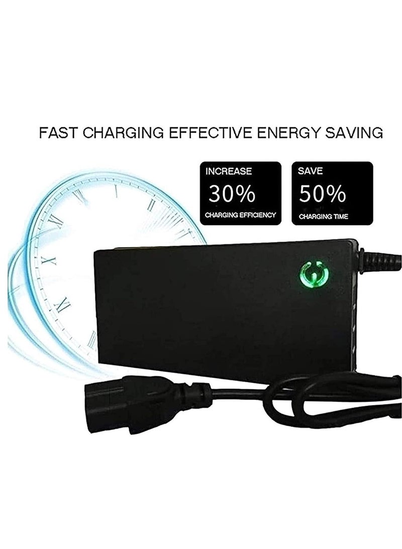 54.6V 2A Electric Scooter Charger – 48V Lithium Battery Charger, Universal Hoverboard Charger with LED Indicator, for 2-Wheel Self Balancing Hoverboard, Drifting Board & Electric Bicycle