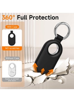 راكسوم حامل تعقب العلامات متوافق مع سلسلة مفاتيح Samsung Galaxy Smart Tag Keychain Ring Item Finder Accessories باللون الأسود  - Image 5