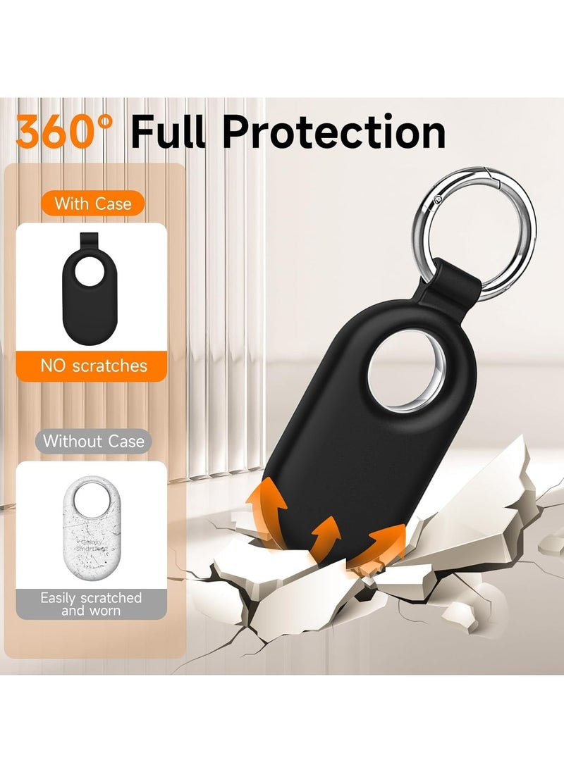 Raxoom Tag Tracker Holder Compatible with Samsung Galaxy Smart Tag Keychain Ring Item Finder Accessories Black  - Image 5