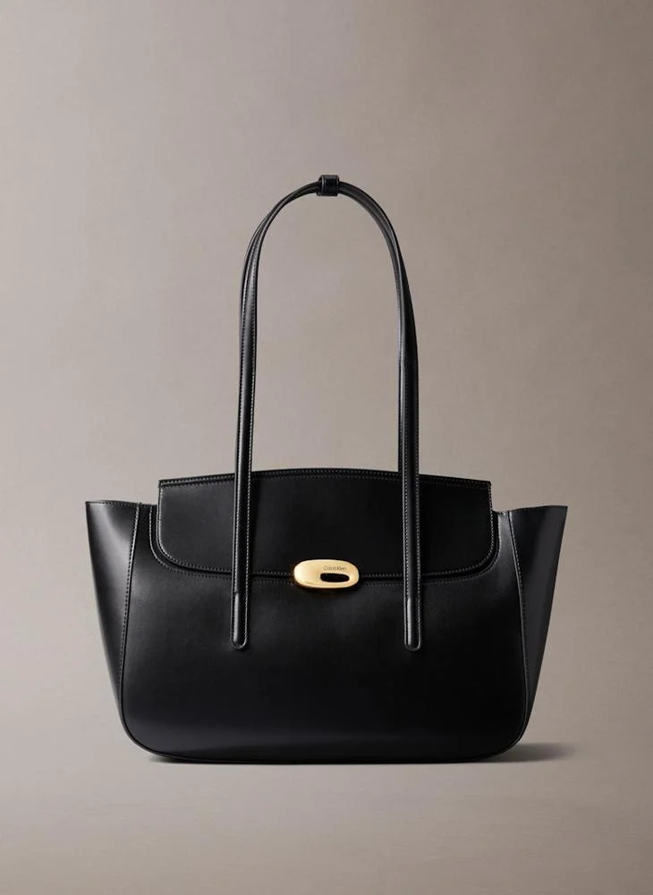 CALVIN KLEIN Casual Hardware Flap Tote Bag