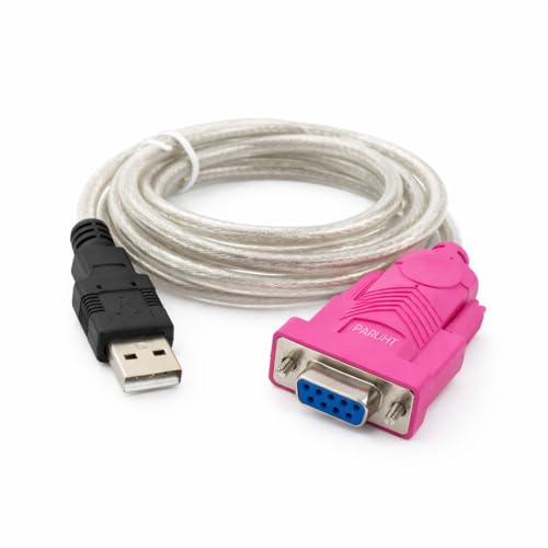 PARUHT USB to RS232 Serial Port Adapter Cable, USB2.0A Male to RS-232 Female 9 Pin Connector Pink Cable Adapter, PHTUSBRS232PNK-MF - Image 5