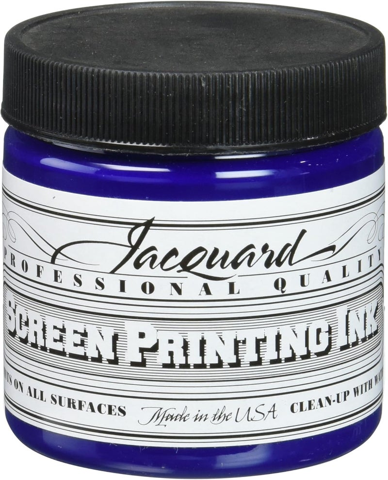 Jacquard Jacquard Professional Screen Print Ink WaterSoluable 4oz Jar Blue 111  - Image 1