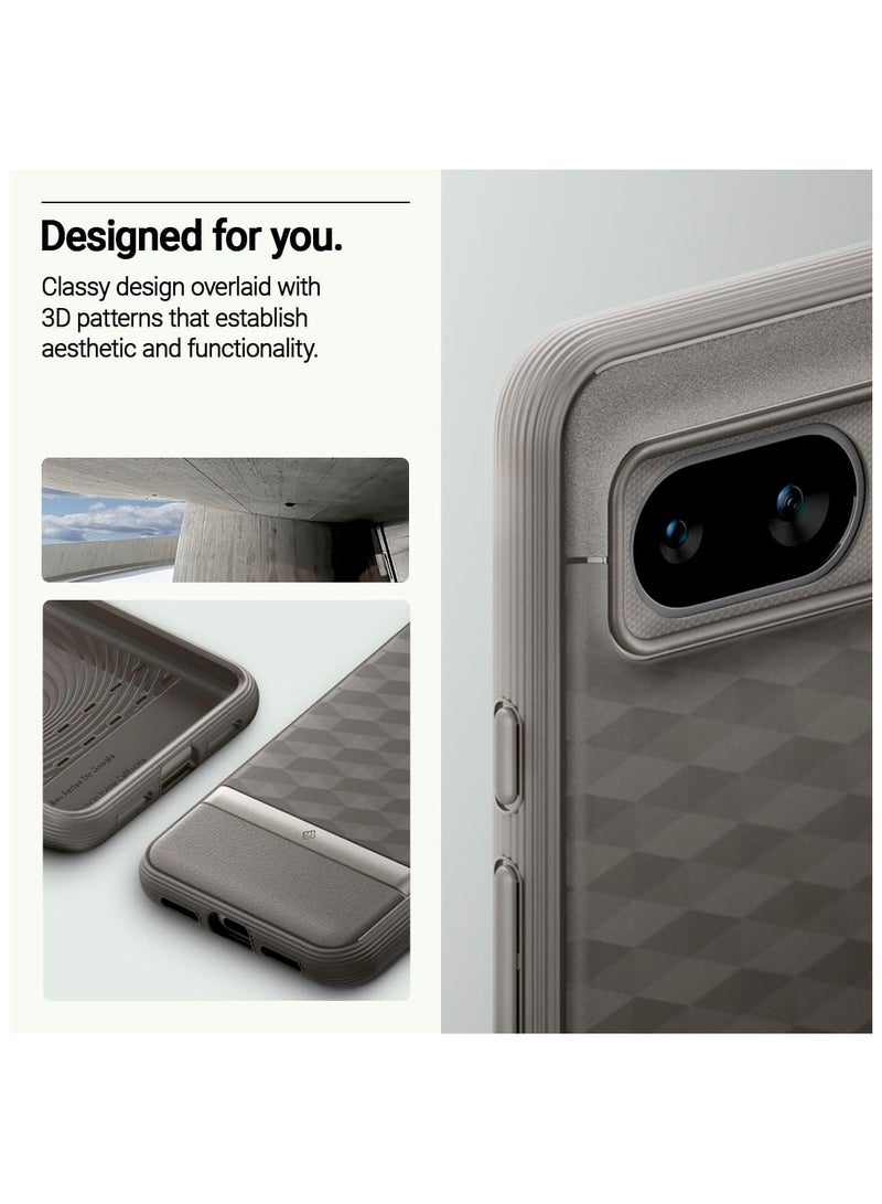 Caseology Parallax [Grade Drop Tested] TPU Case for Google Pixel 8 Case 5G, 3D Pattern (2023) - Ash Gray - Image 3