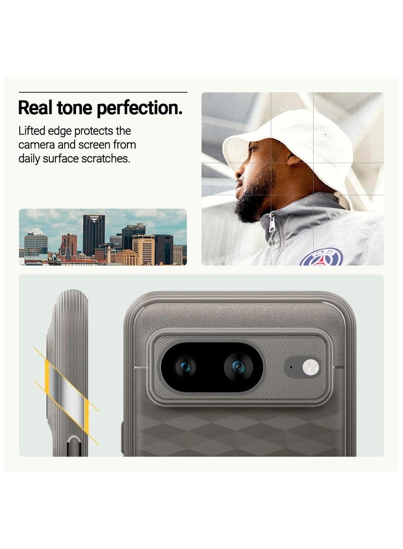 Caseology Parallax [Grade Drop Tested] TPU Case for Google Pixel 8 Case 5G, 3D Pattern (2023) - Ash Gray - Image 5