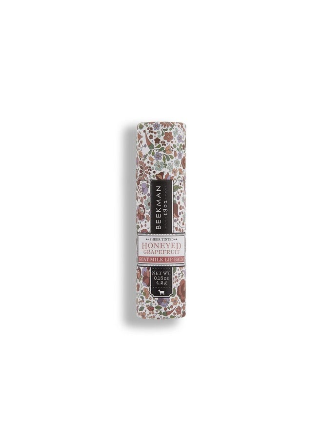 Beekman 1802 Tinted Lip Balm, Honeyed Grapefruit Scented 0.15 Oz With Goat Milk, Vitamin E, Beeswax & Shea Butter To Hydrate & Soothe Good For Sensitive Skin Cruelty Free  - Image 1