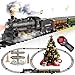BUBUQE Electric Train Sets Remote Control for Kids Christmas Train Toys Steam Locomotive w3 Smokes Glowing Passenger Carriages Luxury Tracks Light Sounds Rechargeable Birthday Gifts for Boys Girls - Image 2