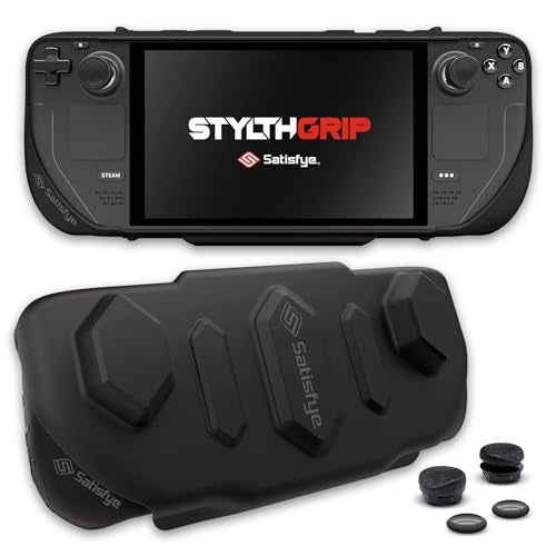 Satisfye - StylthGrip Bundle, Compatible With The Steam Deck & OLED. Bundle Includes: StylthGrip, Hard Shell Cover, RYZE Thumbpads and Rubbers (2+2) & StylthGlass Pro Screen Protector - Image 1