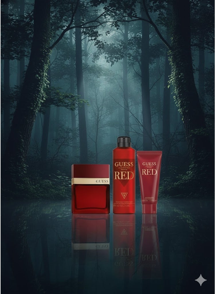 جس مجموعة سيداكتيف كوفريت بور هوم ريد أو دو تواليت 100 مل + بخاخ للجسم: 226 مل + جل استحمام: 100 مل + حقيبة سفر - Image 4