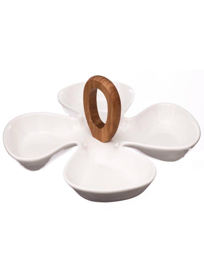 SG Porcelain Bamboo Aperitive Plate 28 X 28 X 12 Cm