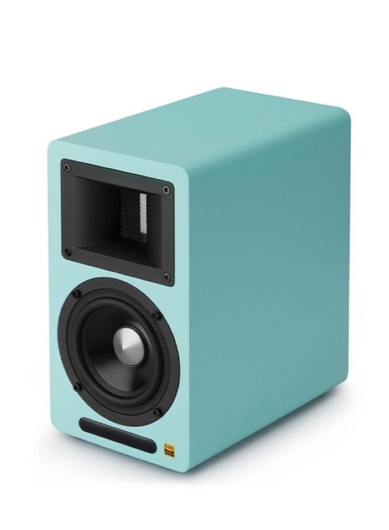 AIRPULSE سماعة الكتب النشطة Airpulse A80 بتصميم خشبي بلون تيفاني الأزرق - Image 5