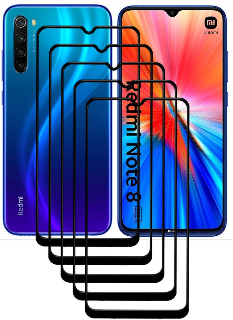 ACLIX 5 Pieces Antistatic ESD Dustproof Premium Quality High Definition Tempered Glass Screen Protector Designed For Xiaomi Redmi Note 8 - Image 1
