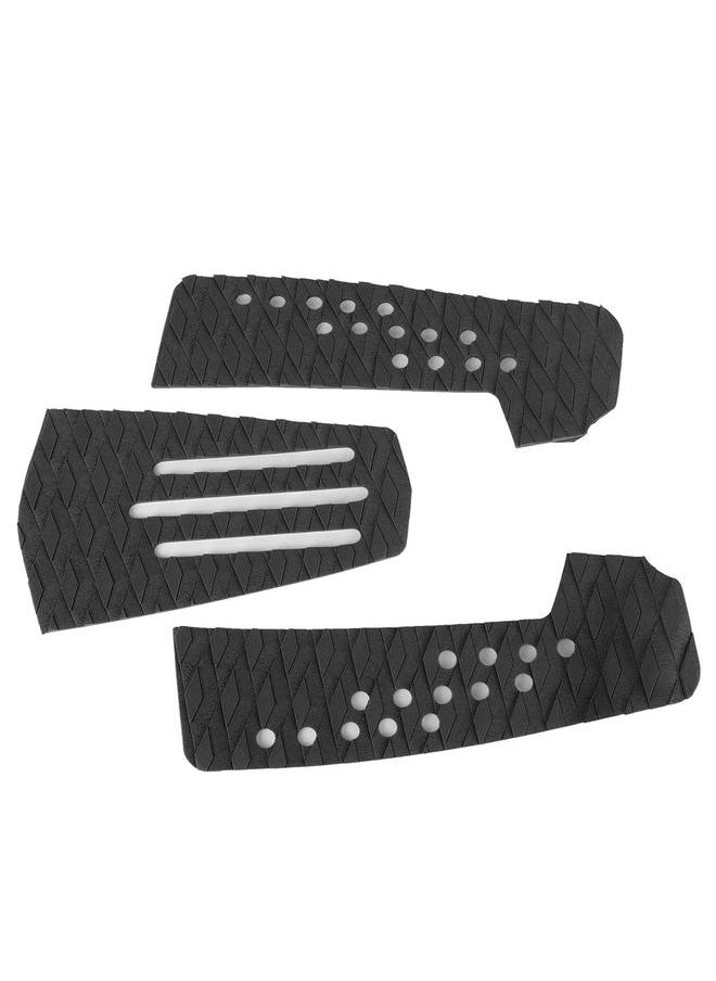 Thoraya 3PCS EVA Anti-slip Full Deck Grip Surfboard Paddleboard Traction Pad Mat Decoration (Black)  - Image 1