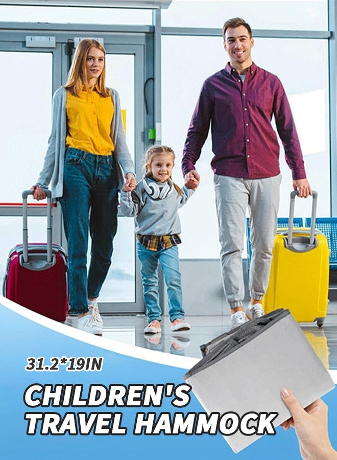 Oversized Kids Airplane Seat Extender Travel Bed, Infants Foldable Car Seat Playmat, Portable Airplane Footrest Flight Sleeping Bed - Image 2