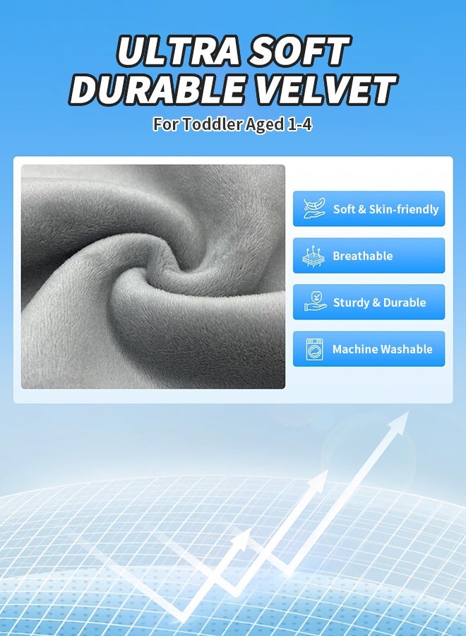 Oversized Kids Airplane Seat Extender Travel Bed, Infants Foldable Car Seat Playmat, Portable Airplane Footrest Flight Sleeping Bed - Image 3