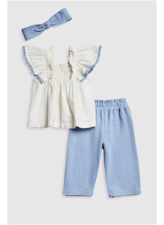 mothercare Blouse, Trousers and Headband Set  - Image 2