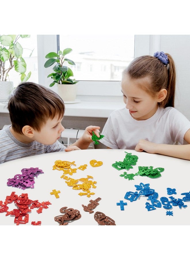 مول مول 6 500 قطعة من ملصقات اللمعان المسيحية - صليب الكتاب المقدس متعدد الألوان من الفوم اللاصق ذاتيًا، مشروع فني حرفي لامع لزج للأطفال، أنشطة الفصل الدراسي في المدرسة، ديكور حفلات المنزل - Image 4