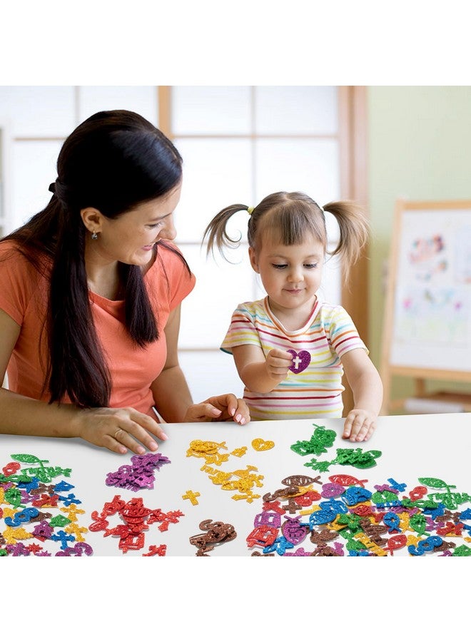 مول مول 6 500 قطعة من ملصقات اللمعان المسيحية - صليب الكتاب المقدس متعدد الألوان من الفوم اللاصق ذاتيًا، مشروع فني حرفي لامع لزج للأطفال، أنشطة الفصل الدراسي في المدرسة، ديكور حفلات المنزل - Image 5